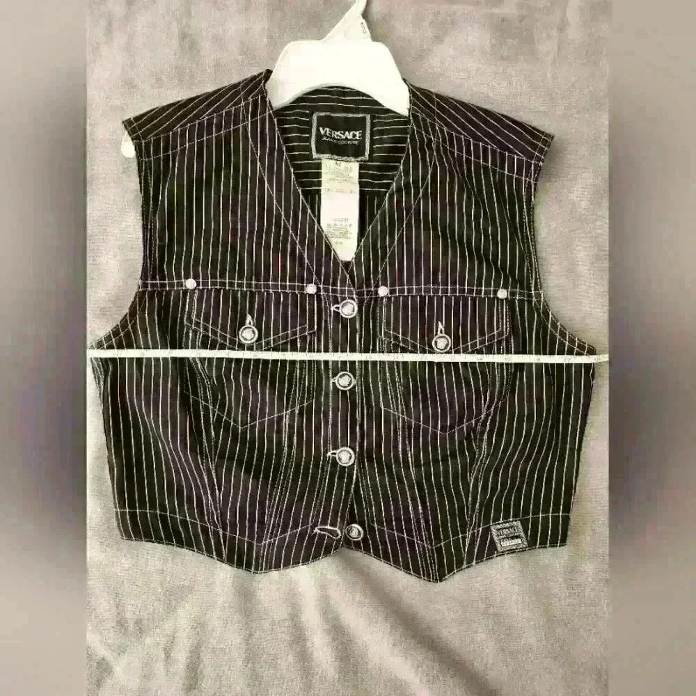 Versace Jeans Collection Pinstripe Vest - Picture 2 of 6